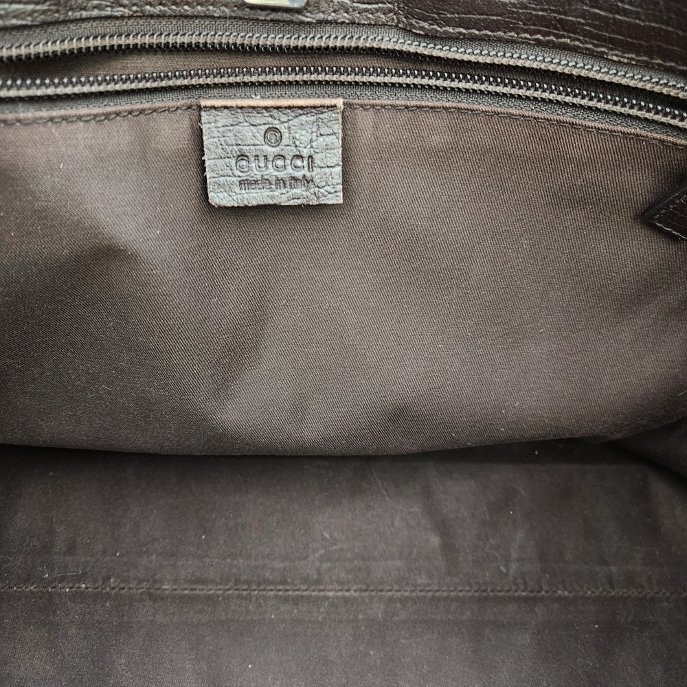 Gucci Beige/Brown Canvas Tote 15x9in - Picture 11 of 16